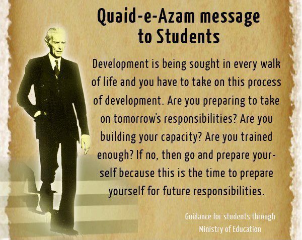 quaid e azam vision of education